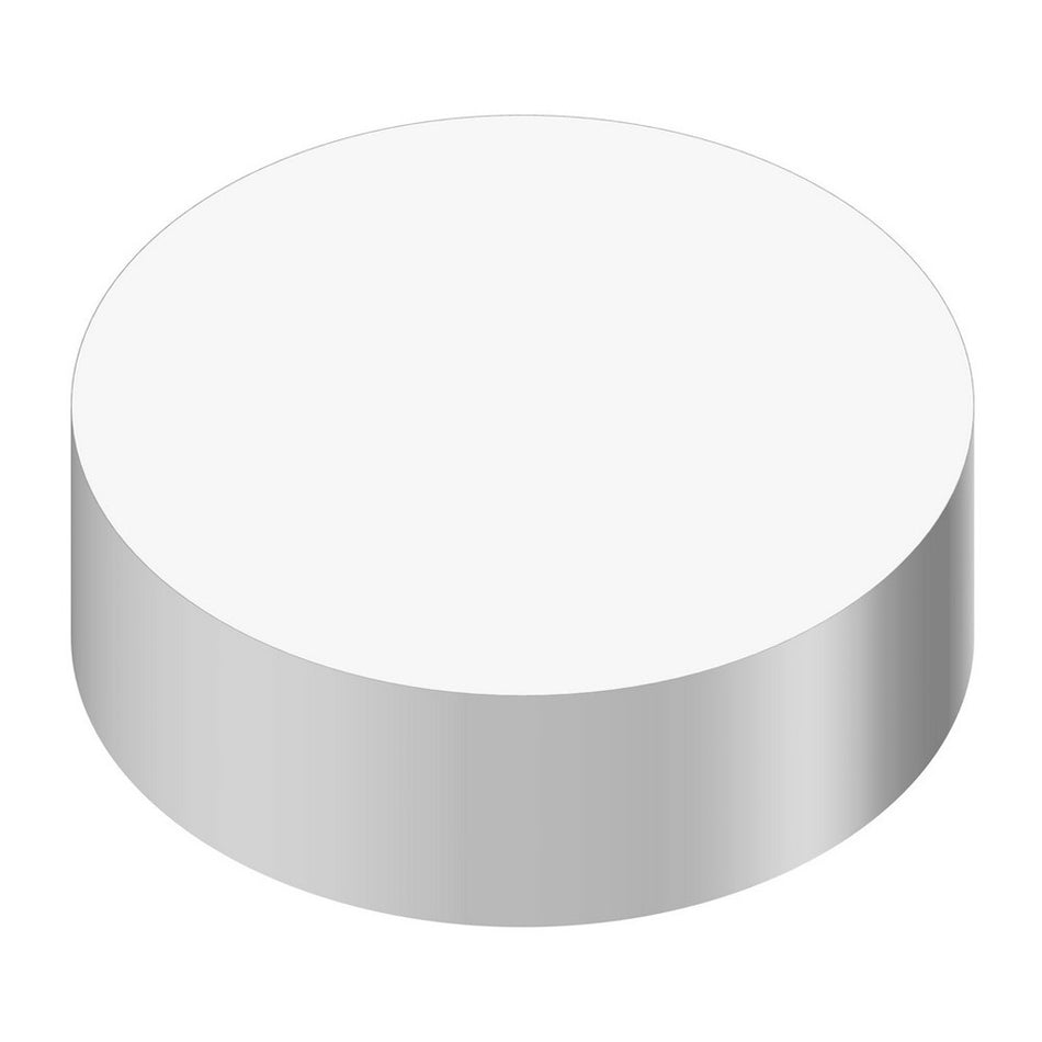 Id Cap-Round White/White Blank