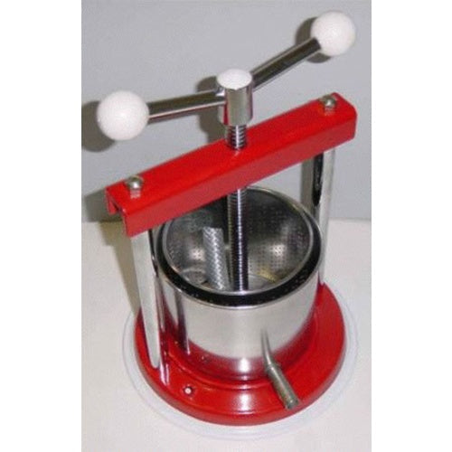 Enameled & Stainless Steel Mini Press - 12cm x 12cm for Fruit, Herbal Tinctures, Cheese, and more
