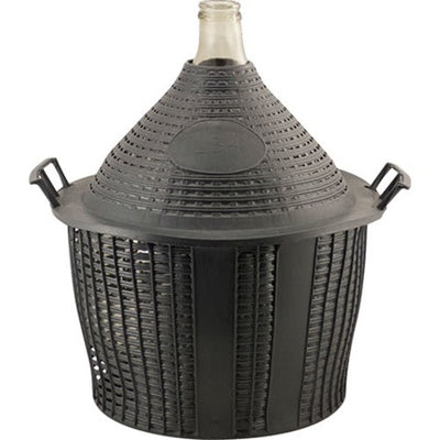 Glass Demijohn | 9 G (34 L) | With Plastic Basket | Narrow Mouth