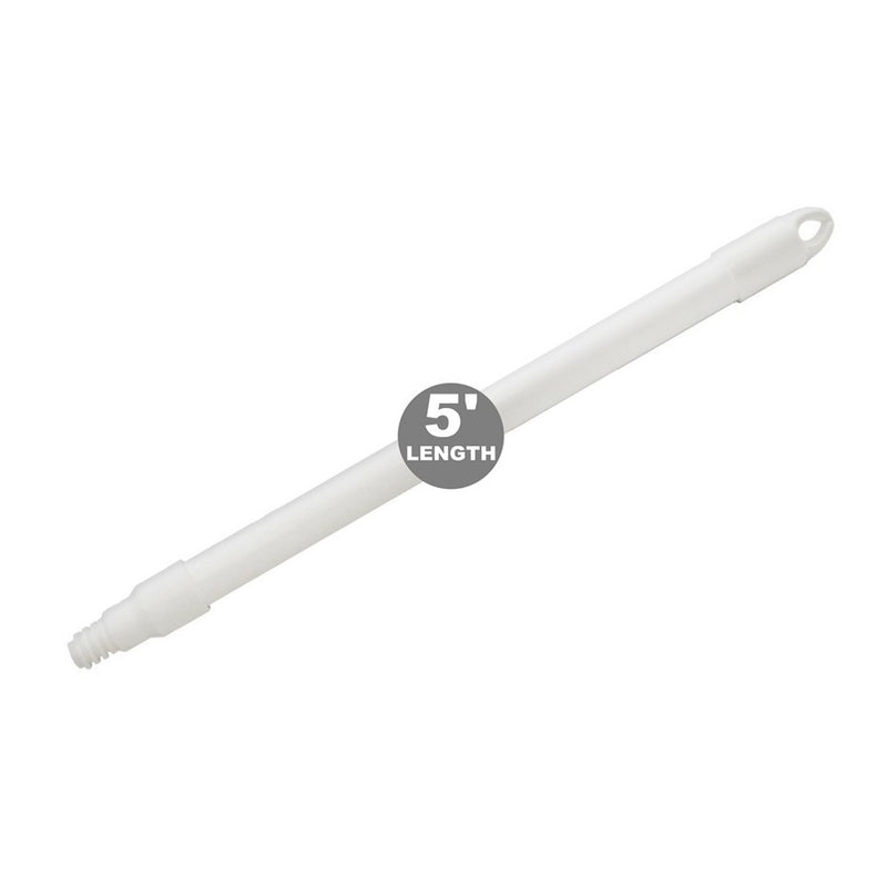 Sanitary Threaded Fiberglass Handle - 5 ft. Lightweight Professional Pole