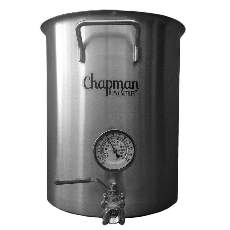 Heavy Kettler Heavy Duty Brewing Pot with 3 Piece Ball Valve, Dial Thermometer and Tri-Clad Bottom (induction compatible)