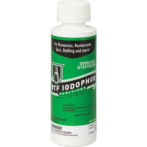 Iodophor No-Rinse Sanitizer — BTF, 30 ppm Iodine, Brewing & Food-Safe