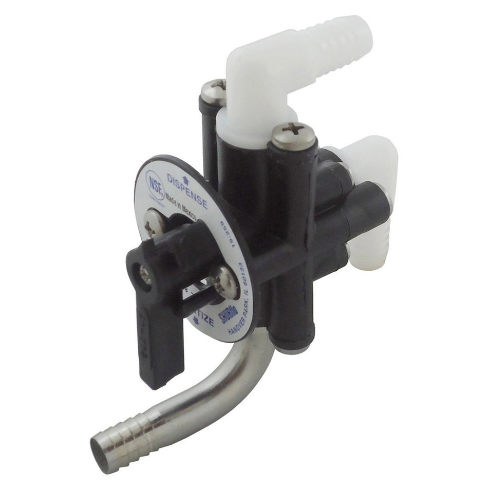 3-Way Sanitizing Valve 3/8inB'S Shurflo