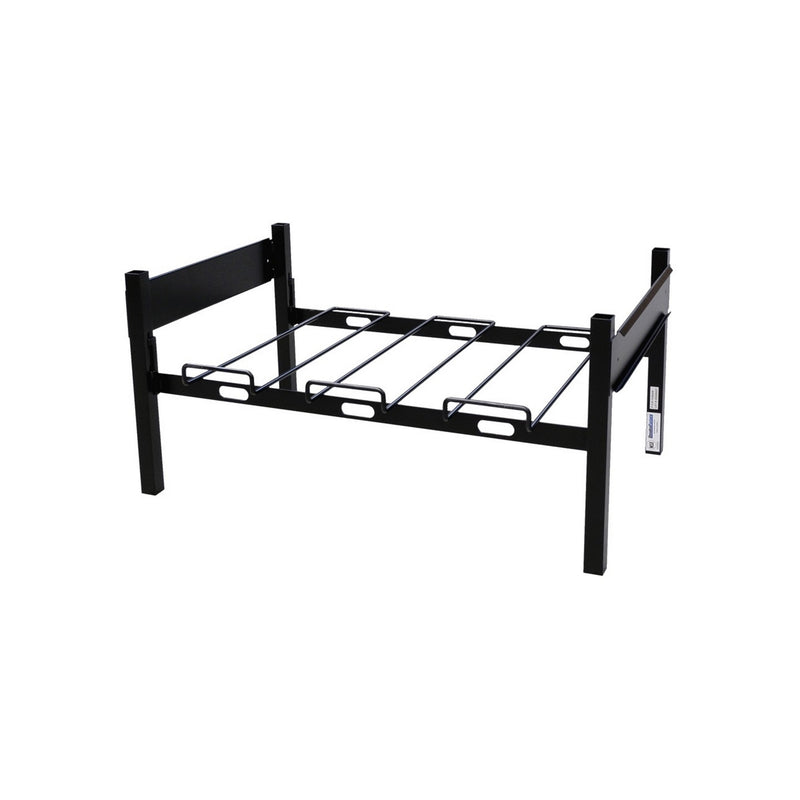 Flat Double Box Bag-In-Box (BIB) Rack - 2-Box Heavy-Duty Metal Syrup Shelf