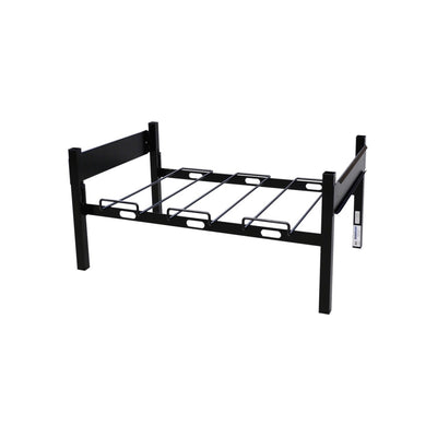 Flat Double Box Bag-In-Box (BIB) Rack - 2-Box Heavy-Duty Metal Syrup Shelf