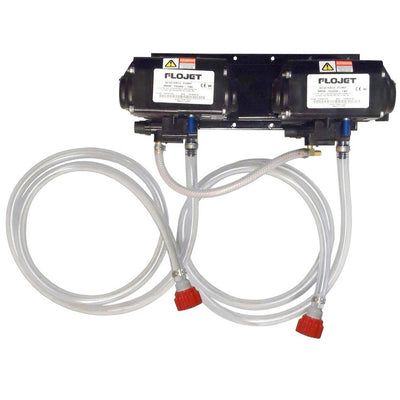 Flojet 15000-140 2 Pump Coke Syrup Dispenser with Integrated Bracket Assembly for Efficient Beverage Service