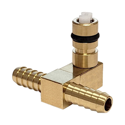 Flojet CO2 Quick Disconnect Inlet - Brass with Shutoff Valve