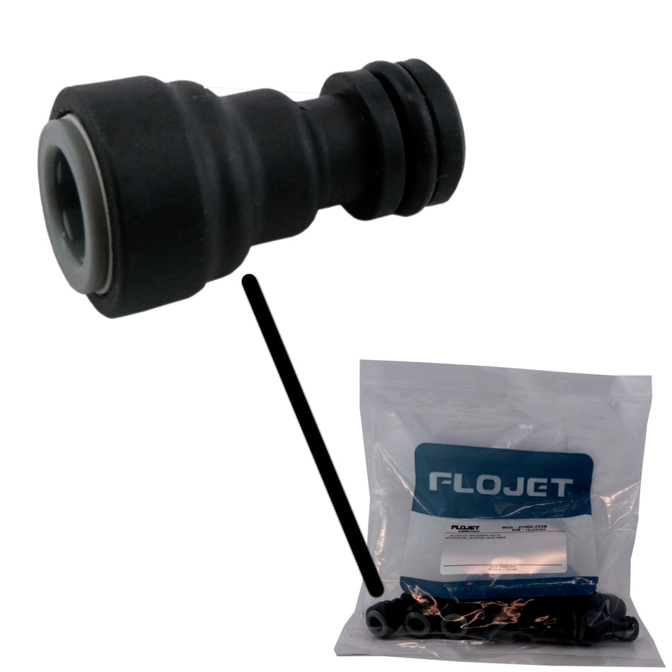Flojet 3/8in Od Liquid Push-In Fitting - 12 Pack