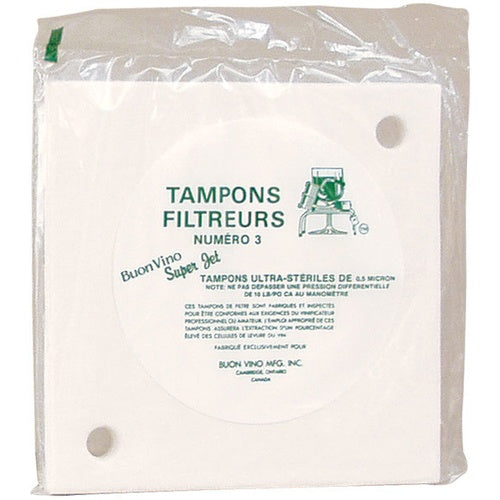 Buon Vino Super Jet Filter Pads, Sterile No. 3, 0.5 Micron Final Wine Filtration Pads