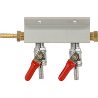 1/4 inch Barb/Stem Gas Distribution Co2 Distributor Manifold w/ Integrated Check Valves