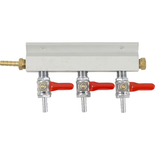 1/4 inch Barb/Stem Gas Distribution Co2 Distributor Manifold w/ Integrated Check Valves