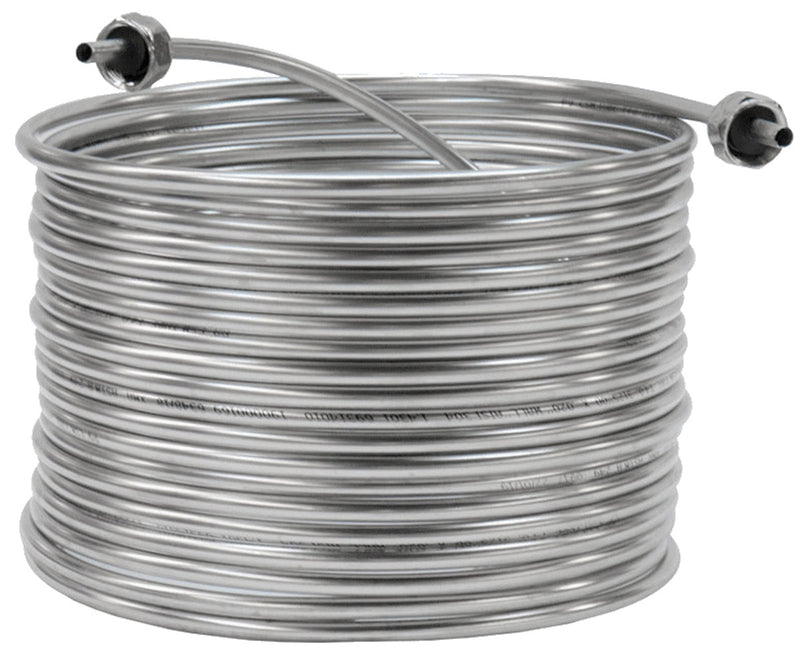 Coil W/Fittings-304 S/S 9-5in-Dia- 50'L - Left