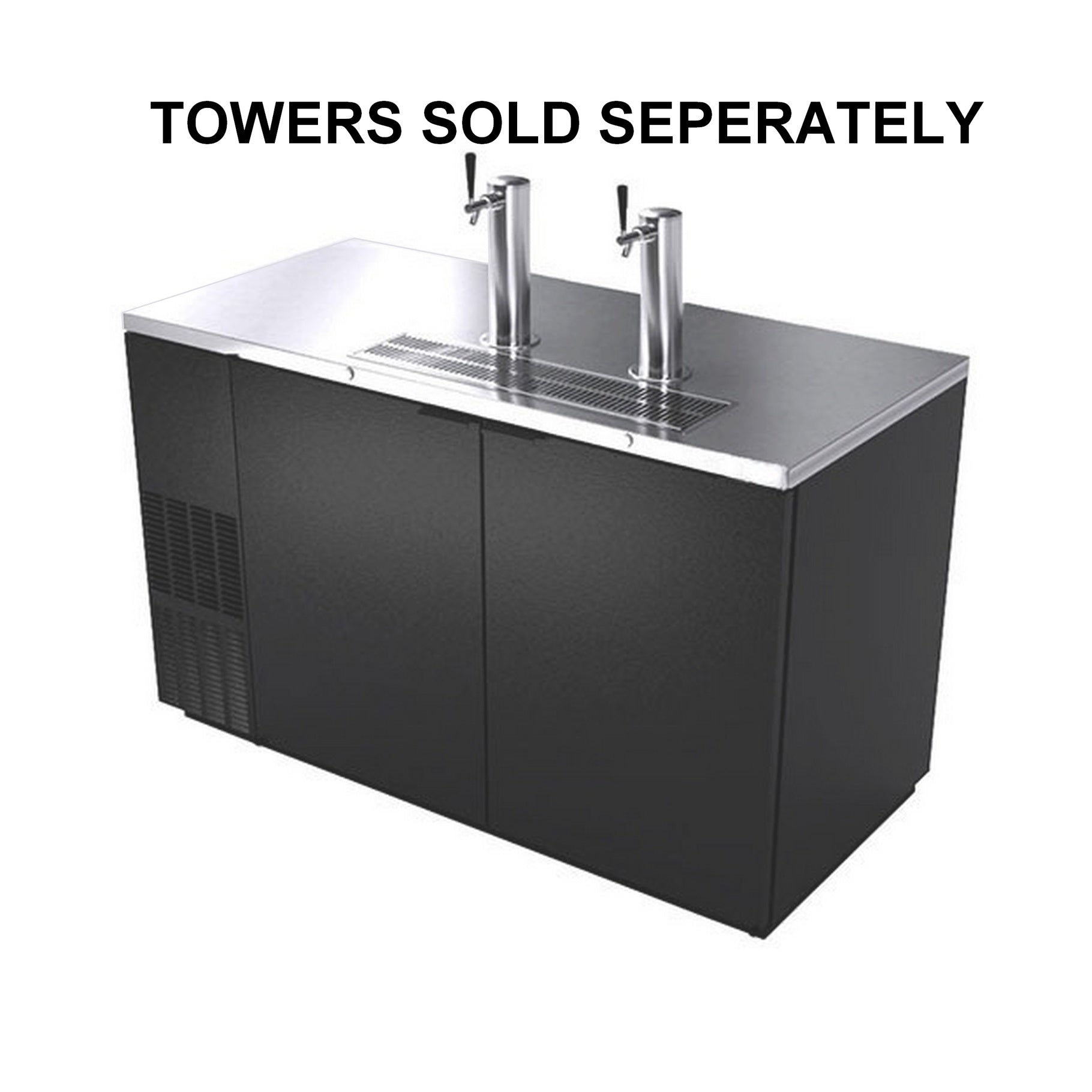 UBC Direct Draw System - 2 Keg Capacity, No Tower, Black Exterior ...