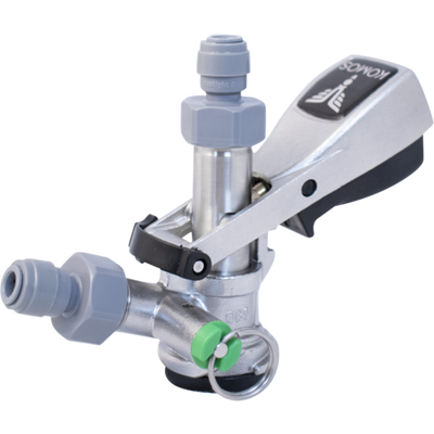 Komos® Stainless Steel S-Style Keg Coupler with 8 mm Duotight Adapters