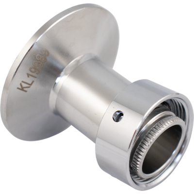Komos® Stainless Tri-Clamp Sample Valve Shank - 1.5 in. T.C. x NukaTap Faucet Shank