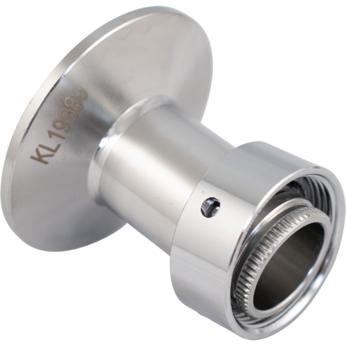 Komos® Stainless Tri-Clamp Sample Valve Shank - 1.5 in. T.C. x NukaTap Faucet Shank