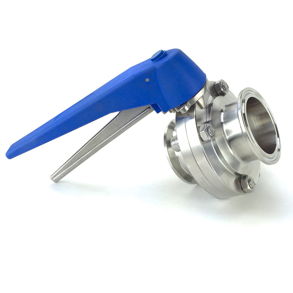 2 inch Tri Clamp Butterfly Valve with Squeeze Trigger
