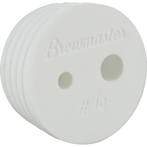 Two Hole #10 Brewmaster Silicone Stopper