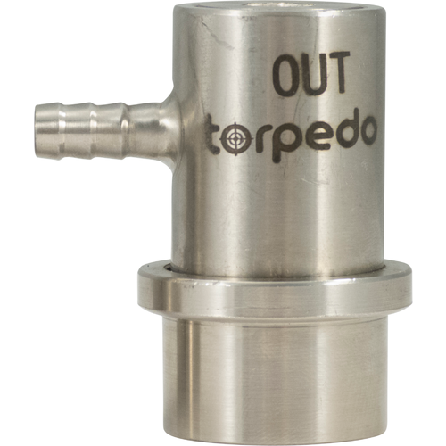 Torpedo Ball Lock Disconnect Beverage Out (Stainless) - Barb (3601943003216)