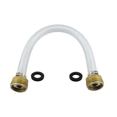 1-Foot Draft Beer Faucet-to-Faucet Cleaning Jumper Line, Hex Nut Connections, Food-Grade Maintenance Line