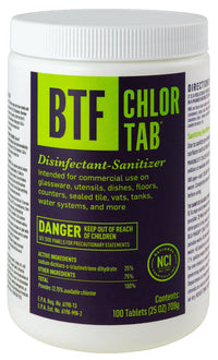 BTF Chlor-Tab Chloromelamine Sanitizer Tablets - 100 Count