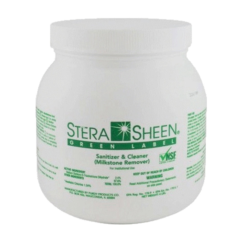 Stera-Sheen Green Label - 4 lb Jar Sanitizer & Cleaner