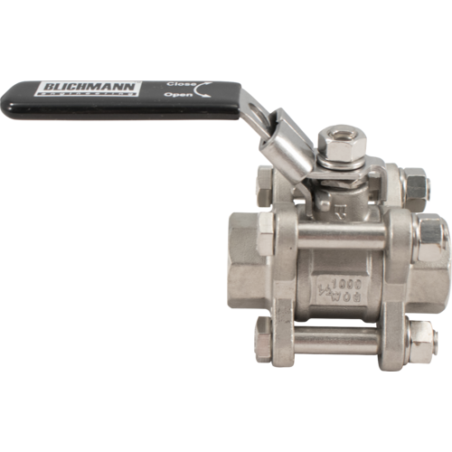 Blichmann 3 Piece Stainless Steel Ball Valve with Locking Handle - 1/4 in. NPT