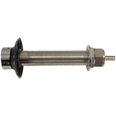 5" Long, 3/16" Barb Beer Faucet Shank Assembly - Includes Back Nut & Plastic Collar