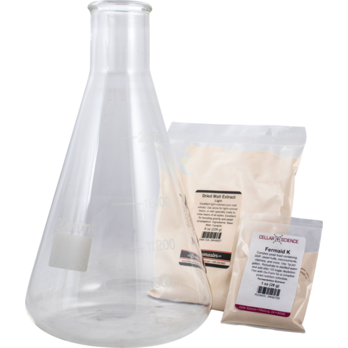 Erlenmeyer Flask 2000 Ml Yeast Starter Kit For Home Brewing Yeast Propagation