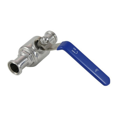 3/4" Tri-Clamp Economy Ball Valve - Full Port 304 Stainless Steel for Brewing & Beverage Transfer