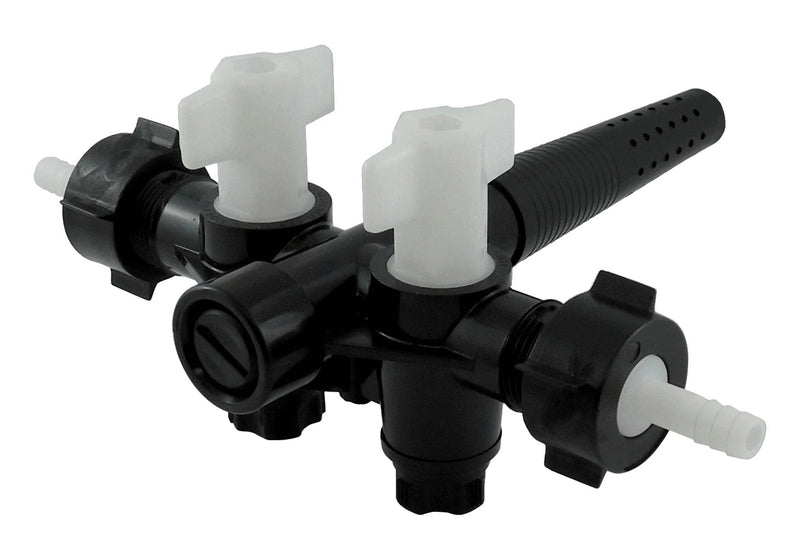 Double Cask Tap Plastic 3/4in BSP 3/8in Barb — Commercial Beverage Dispensing Tap