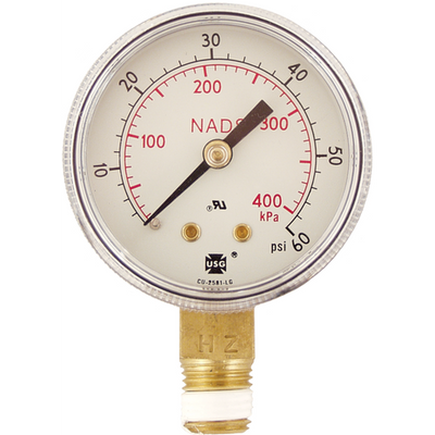 Pressure Gauge - Low Pressure (0-60 psi)