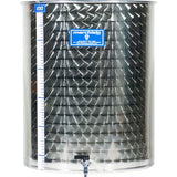 Marchisio Variable Volume Tank | Flat Bottom | Stainless Steel | Marbled Finish | 100L