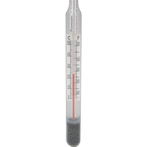 Beer And Wine Hydrometer with Correction Scale, Built-in Thermometer