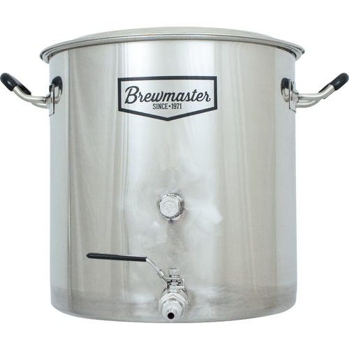 8.5 Gallon Stainless Steel Homebrewing Brew Kettle with Ball Valve & Nipple
