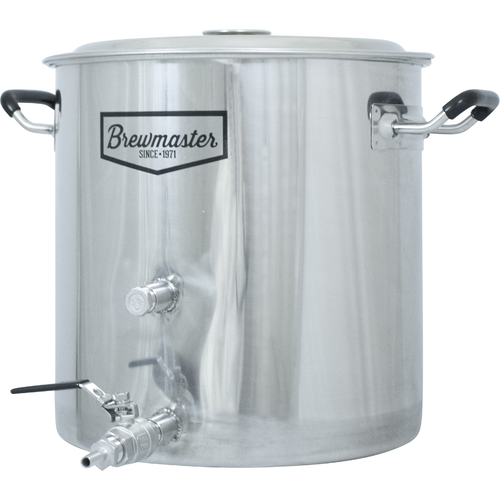 8.5 Gallon Stainless Steel Homebrewing Brew Kettle with Ball Valve & Nipple