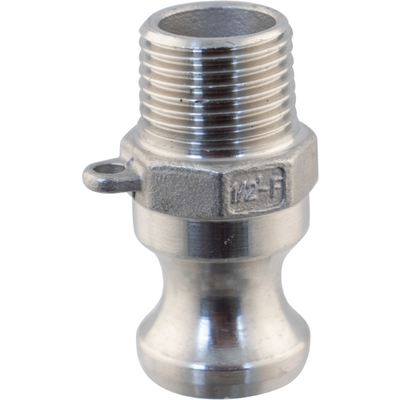 Stainless Steel Camlock - Male Cam X 1/2 in. MPT (Type F) - KL04510