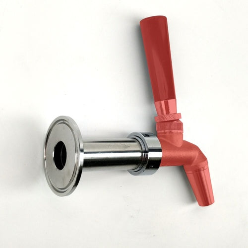 Komos® Stainless Tri-Clamp Sample Valve Shank - 1.5 in. T.C. x NukaTap Faucet Shank