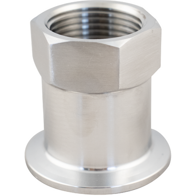 304 Stainless Steel 1" FPT to 1.5" Tri-Clamp Sanitary Fitting
