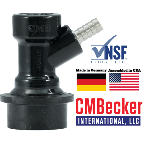 CM Becker Ball Lock Corny Keg Quick Disconnect Liquid Out - Barb Fitting