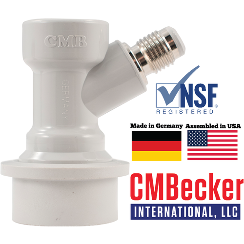 CM Becker Ball Lock Corny Keg Quick Disconnect Kit Gas in with 1/4" MFL Fittings (Flare)