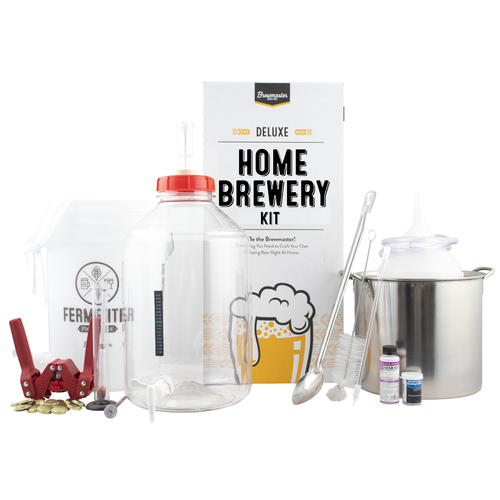 Deluxe 5 Gallon Homebrewing Kit - Includes Stainless Steel Kettle, Star San & Fermonster Carboy