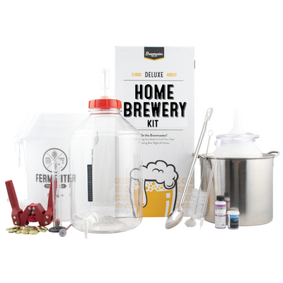 Deluxe 5 Gallon Homebrewing Kit - Includes Stainless Steel Kettle, Star San & Fermonster Carboy