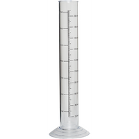 10 inch Plastic Hydrometer Test Tube Cylinder Jar - Narrow Flask for Alcohol Testing Moonshine, Homebrew Beer, Home Wine Making Kits