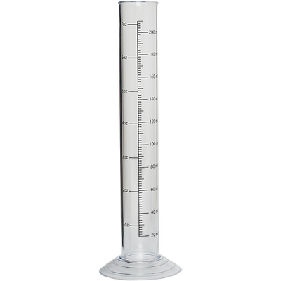 10 inch Plastic Hydrometer Test Tube Cylinder Jar - Narrow Flask for Alcohol Testing Moonshine, Homebrew Beer, Home Wine Making Kits