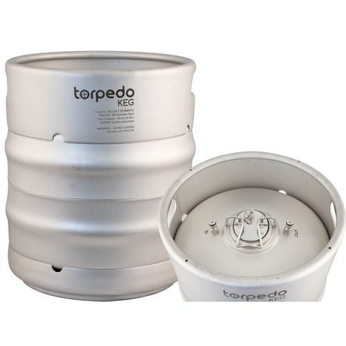 TORPEDO KEG 10 GALLON Stainless Steel Stackable Ball Lock Corny Keg