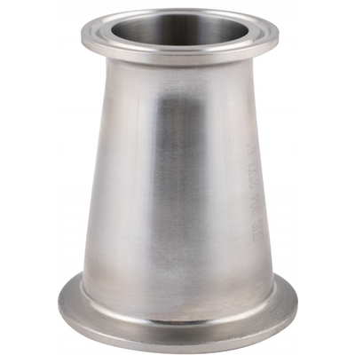 2 in. T.C. x 1.5 in. T.C. Stainless Tri-Clamp Concentric Reducer