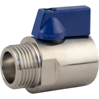 Shut off Beer Ball Valve, Stainless for Keg Couplers & Shanks - KL00406