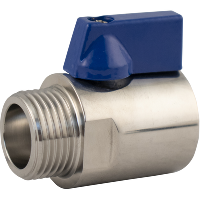 Shut off Beer Ball Valve, Stainless for Keg Couplers & Shanks - KL00406