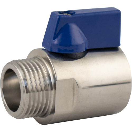 Shut off Beer Ball Valve, Stainless for Keg Couplers & Shanks - KL00406